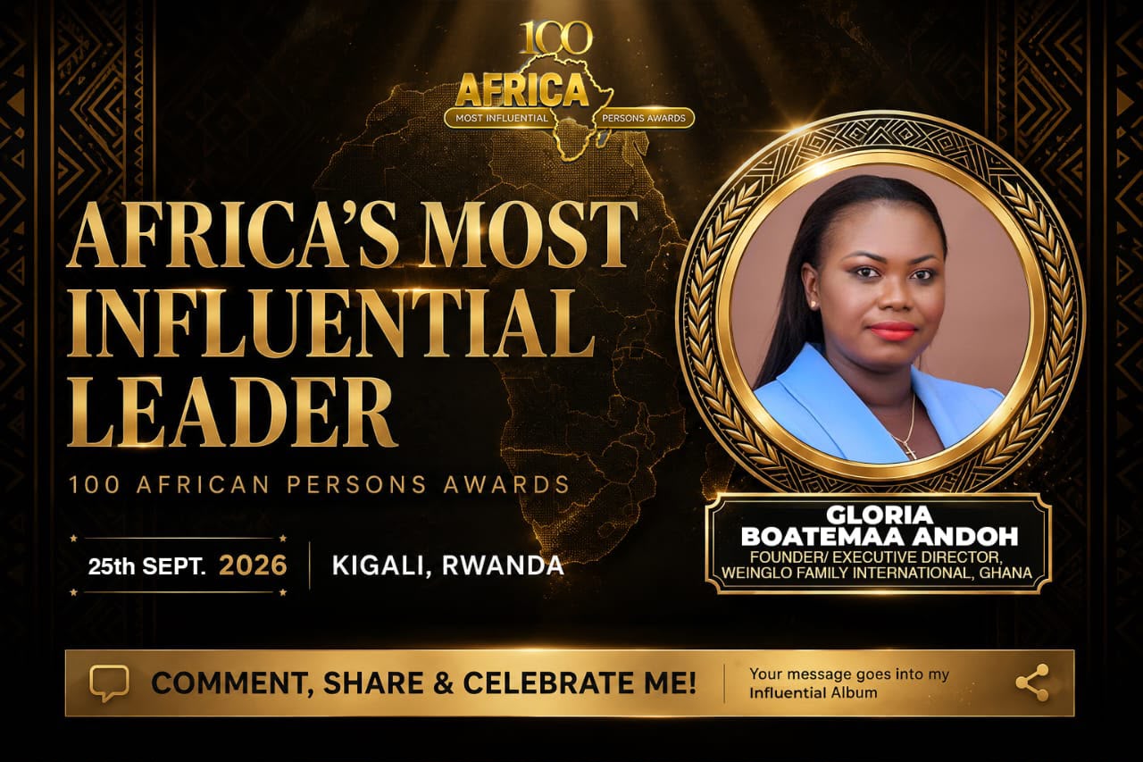 Gloria Boatemaa Andoh Recognised Among Africa’s Most Influential Leaders